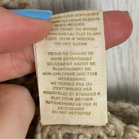 Free People | Tan Napoli Knit Duster Sweater Vest Cardigan Size Medium - Picture 9 of 10